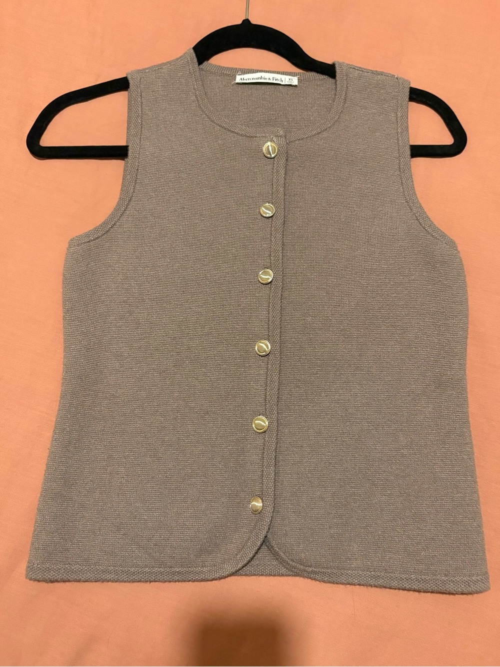 Abercrombie & Fitch Button-Front Knit Tank